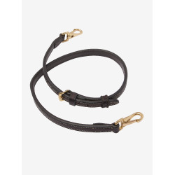Cinta nasal LeMieux Clips aceitada Kudos Marrón / latón Marr&amp;amp;amp;oacute;n