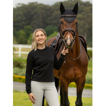 Sudadera con cuello redondo LeMieux Christina para mujer Negro