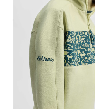 Sudadera con cuello con cremallera LeMieux Mini Quinn Macarrón