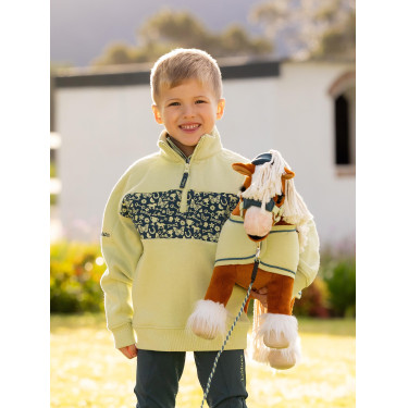 Sudadera con cuello con cremallera LeMieux Mini Quinn Macarrón