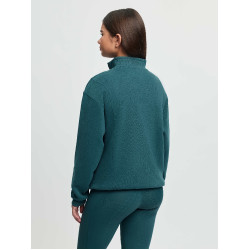 Sudadera con cremallera en el cuello LeMieux Young Rider Vianne Selva Verde