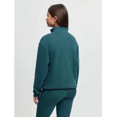 Sudadera con cremallera en el cuello LeMieux Young Rider Vianne Selva Verde