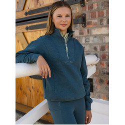 Sudadera con cremallera en el cuello LeMieux Young Rider Vianne Selva Verde