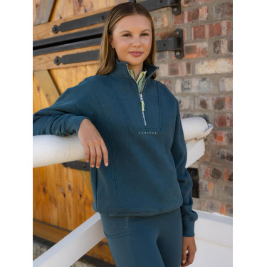 Sudadera con cremallera en el cuello LeMieux Young Rider Vianne Selva Verde