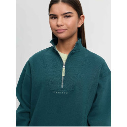 Sudadera con cremallera en el cuello LeMieux Young Rider Vianne Selva Verde