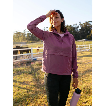 Chaqueta impermeable LeMieux de media cremallera Perri para mujer Malva