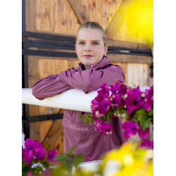Chaqueta impermeable LeMieux Young Rider con cremallera de tres cuartos Paige Malva