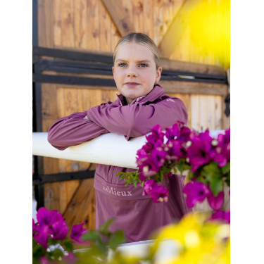 Chaqueta impermeable LeMieux Young Rider con cremallera de tres cuartos Paige Malva