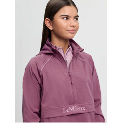 Chaqueta impermeable LeMieux Young Rider con cremallera de tres cuartos Paige Malva