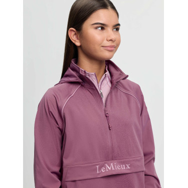 Chaqueta impermeable LeMieux Young Rider con cremallera de tres cuartos Paige Malva