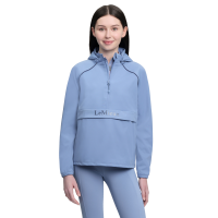 Chaqueta impermeable LeMieux Young Rider con cremallera de tres cuartos Paige Azul empolvado