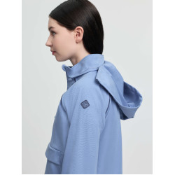 Chaqueta impermeable LeMieux Young Rider con cremallera de tres cuartos Paige Azul empolvado