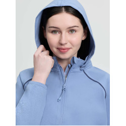 Chaqueta impermeable LeMieux Young Rider con cremallera de tres cuartos Paige Azul empolvado
