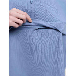 Chaqueta impermeable LeMieux Young Rider con cremallera de tres cuartos Paige Azul empolvado
