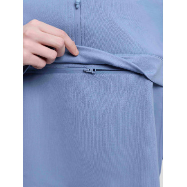 Chaqueta impermeable LeMieux Young Rider con cremallera de tres cuartos Paige Azul empolvado