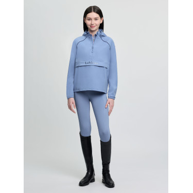 Chaqueta impermeable LeMieux Young Rider con cremallera de tres cuartos Paige Azul empolvado