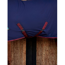 Camisa de algodón Weatherbeeta Azúl marino / burdeos