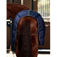 Manta de box Weatherbeeta ComFiTec PP Channel 220 g con cuello desmontable Azul marino / carbón de leña