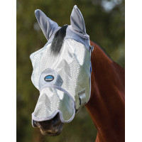 Máscara anti-moscas WeatherBeeta ComFiTec Hexi Shield Ride con orejas y nariz Plata