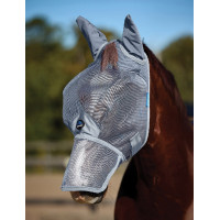 Máscara antimoscas Weatherbeeta ComFiTec de malla duradera con orejas y nariz Gris Máscara antimoscas Weatherbeeta ComFiTec de malla duradera con orejas y nariz Gris