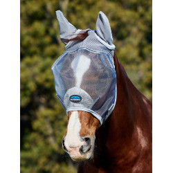 Máscara anti-moscas WeatherBeeta ComFiTec de malla resistente con orejas Gris