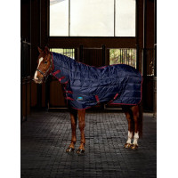 Manta de cuadra Weatherbeeta ComFiTec 210D Channel Quilt 220 g con cuello combinado Azúl marino / burdeos Manta de cuadra Weatherbeeta ComFiTec 210D Channel Quilt 220 g con cuello combinado Azúl marino / burdeos