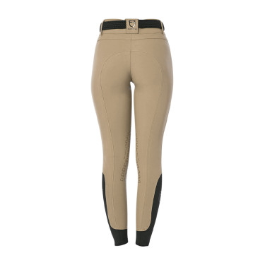 Pantalón de equitación para mujer Equestro con grip en las rodillas de tiro alto Incienso Beige Pantalón de equitación para mujer Equestro con grip en las rodillas de tiro alto Incienso Beige