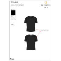 Camiseta técnica de entrenamiento para mujer corte slim Equestro Negro Camiseta técnica de entrenamiento para mujer corte slim Equestro Negro