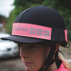 Cinta para casco Shires Equi-Flector® Rosa