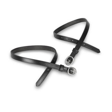 Correas de espuelas de cuero Shires Velociti Gara Negro