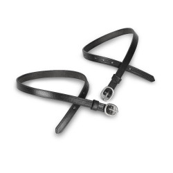 Correas de espuelas de cuero Shires Velociti Gara Negro