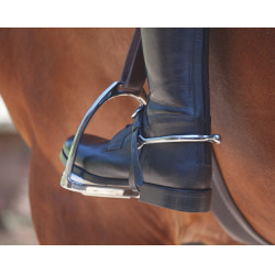 Correas de espuelas de cuero Shires Velociti Gara Negro