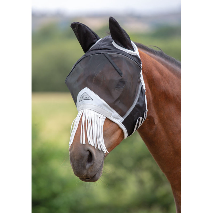 Máscara anti moscas con franjas Shires Máscara anti moscas con franjas Shires