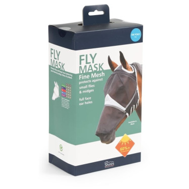 Máscara anti moscas con protección sin orejas Shires Máscara anti moscas con protección sin orejas Shires