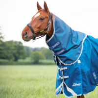 Manta de exterior Original 200 + cubrecuellos Shires Highlander Azul Manta de exterior Original 200 + cubrecuellos Shires Highlander Azul