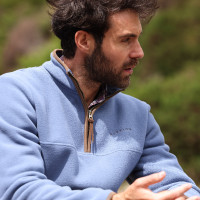 Forro polar con media cremallera Core para hombre Shires Aubrion Azul