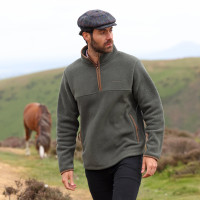 Forro polar con media cremallera Core para hombre Shires Aubrion Azul