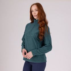 Forro polar con cremallera de un cuarto Equestrian Shires Aubrion Tomillo Verde