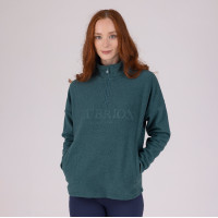 Forro polar con cremallera de un cuarto Equestrian Shires Aubrion Tomillo Verde