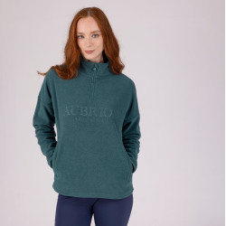 Forro polar con cremallera de un cuarto Equestrian Shires Aubrion Tomillo Verde
