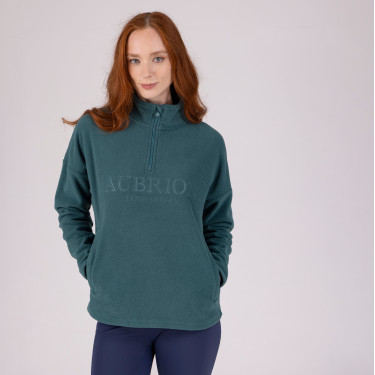 Forro polar con cremallera de un cuarto Equestrian Shires Aubrion Tomillo Verde