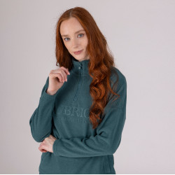Forro polar con cremallera de un cuarto Equestrian Shires Aubrion Tomillo Verde
