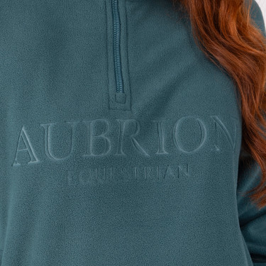 Forro polar con cremallera de un cuarto Equestrian Shires Aubrion Tomillo Verde