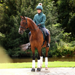 Forro polar con cremallera de un cuarto Equestrian Shires Aubrion Tomillo Verde