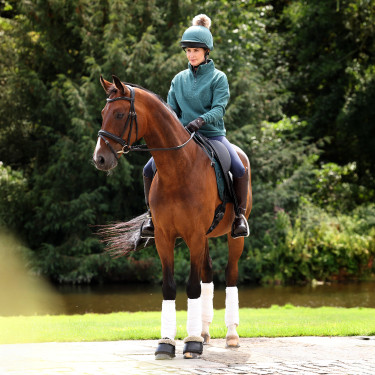 Forro polar con cremallera de un cuarto Equestrian Shires Aubrion Tomillo Verde