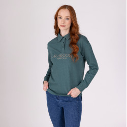Sudadera con botones Equestrian Shires Aubrion Tomillo Verde