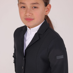 Chaqueta de concurso Optima Gx joven jinete Shires Aubrion Negro