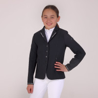 Chaqueta de concurso Optima LX joven jinete Shires Aubrion Negro