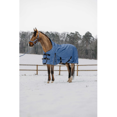Manta Equithème - TYREX Aisance 1200D - Cuello Alto Azul cobalto