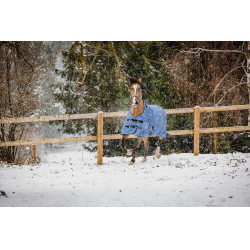 Manta Equithème - TYREX Aisance 1200D - Cuello Alto Azul cobalto